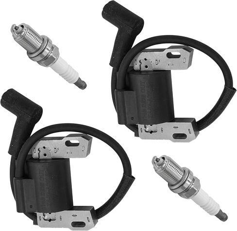 Caltric Ignition Coil with Spark Plug Compatible with John Deere Z355R Z365R Z375R ZTrak / Z225 Z235 Z245 Z255 EZtrak MIA12788 x2 in Saudi Arabia