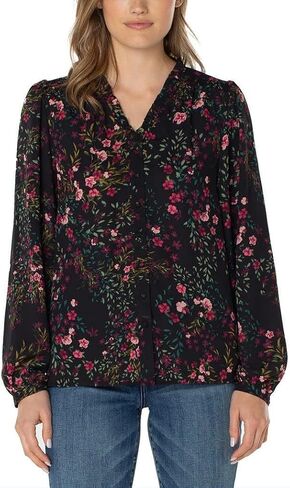 Well Worn Ladies' Long Sleeve Button Front Blouse in Kuwait