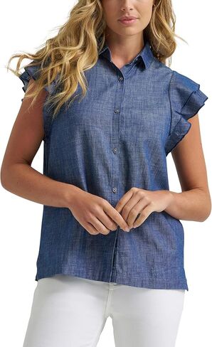 Lee Women's Legendary Flutter Sleeve Shirt in Saudi Arabia