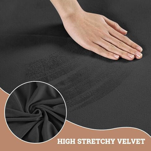 DUJUIKE Strech Square Ottoman Cover Waterproof Ottoman Slipcover Folding Storage Stool Furniture Protrctor Soft Footrst Stool Cover with Elastic Brand for Pets, Kids (Black, Square:Large) in Saudi Arabia