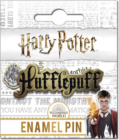 Ata-Boy Harry Potter Hufflepuff Script 1.63" Full Color Enamel Pin in Saudi Arabia