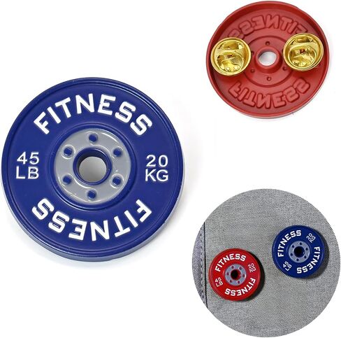 Gym Plate Pin Weightlifting Plate Shaped Brooch Stylish Gym Fitness Accessory Workout Pins for Backpacks Hats in Saudi Arabia