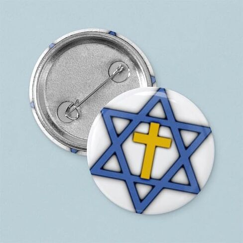 CafePress نجمة داود مع دبوس زر صغير مستدير مقاس 1 بوصة in Kuwait