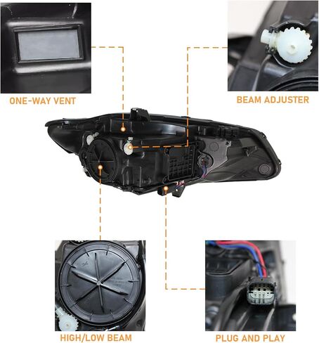2016 2017 2018 المصابيح الأمامية ماليبو LH، مجموعة المصابيح الأمامية متوافقة مع تشيفي ماليبو 2016-2018 استبدال المصابيح الأمامية الهالوجين الجانب الأيسر للسائق GM2502426 in Kuwait
