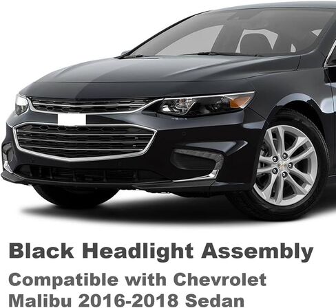 2016 2017 2018 المصابيح الأمامية ماليبو LH، مجموعة المصابيح الأمامية متوافقة مع تشيفي ماليبو 2016-2018 استبدال المصابيح الأمامية الهالوجين الجانب الأيسر للسائق GM2502426 in Kuwait