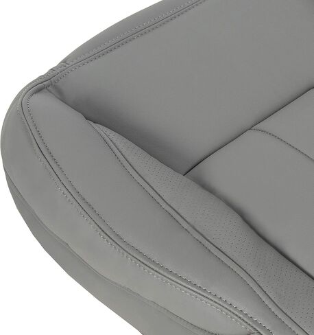 HECASA Bottom Seat Cover Replacement Compatible with 2006-2009 Dodge Ram 1500 2500 3500 Driver Side Laramie Bottom Seat Cloth Cover Synthetic Leather Gray in Saudi Arabia