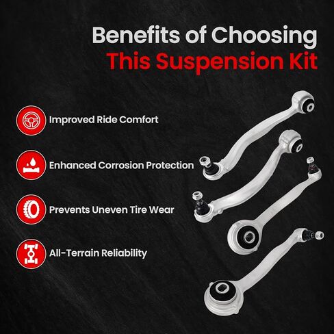 Front Lower Control Arm Kit with Ball Joint & Bushing for Mercedes-Benz C250 2010-2015, C300, C350, E350, E400, E550, SLK250, SLK300, SLK350, Set of 4 in Kuwait