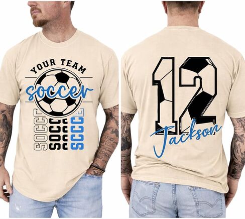 Personalized Soccer Mom Shirt, Custom Name and Number Soccer Shirts, Mothers Day for Soccers Mom, Dad, Grandma in Saudi Arabia
