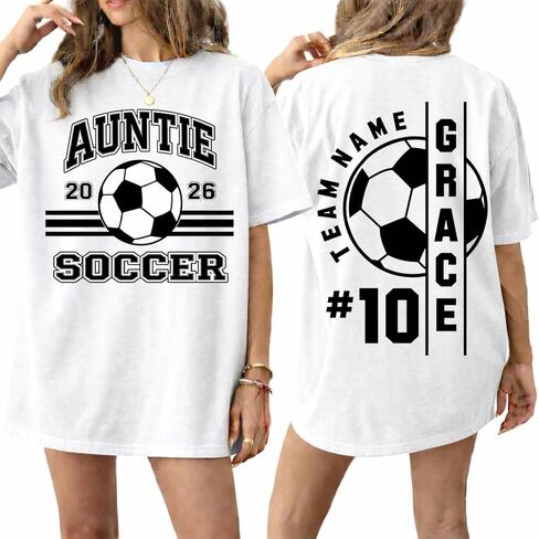 Personalized Soccer Mom Shirt, Custom Name and Number Soccer Shirts, Mothers Day for Soccers Mom, Dad, Grandma in Saudi Arabia