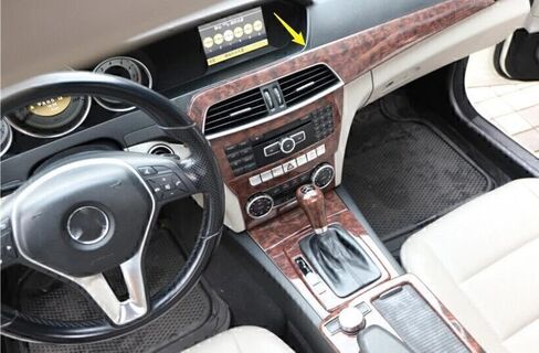 Generic Agate Wood Grain Center Console Dash Strip Trim Compatible for Benz C-Class 2012-2014 for C63 AMG C180 C300 C250 Dash Trim Interior Trim in Saudi Arabia