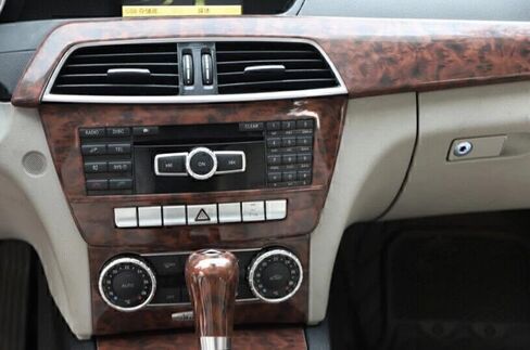 Generic Agate Wood Grain Center Console Dash Strip Trim Compatible for Benz C-Class 2012-2014 for C63 AMG C180 C300 C250 Dash Trim Interior Trim in Saudi Arabia