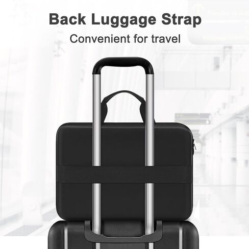 MOSISO 15.6 inch Laptop Hard Case, 15-16 inch Waterproof Shockproof Computer Bag Compatible with MacBook HP Dell Lenovo Asus, Geometric Splicing Carrying Sleeve Bag with Handle&Raised Pocket, Black in Saudi Arabia