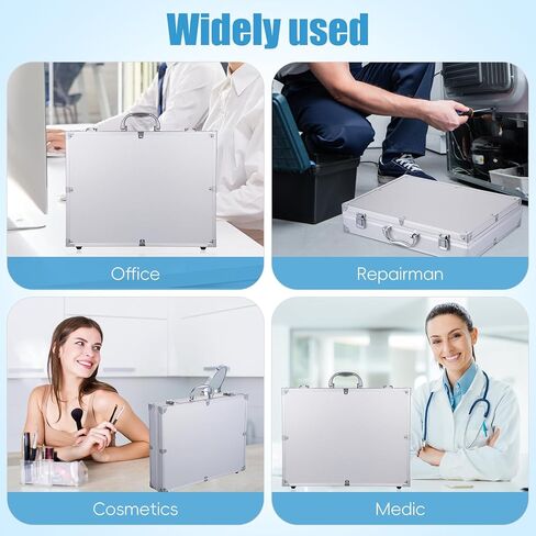 ERINGOGO Aluminum Briefcase - 11 Inch Hard Laptop Briefcases with Lock, Multifunctional Attache Case in Saudi Arabia