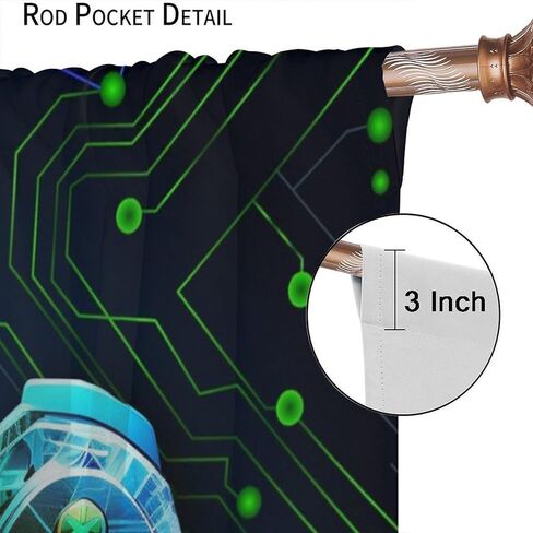 لعبة الستار الحديثة لعبة فيديو لعبة تحكم أضواء النيون الحديثة لوحة الدوائر الهندسية معالجة نافذة للأطفال بنين بنات المراهقين غرفة نوم غرفة المعيشة نافذة العلاجات 42x45 بوصة in Kuwait