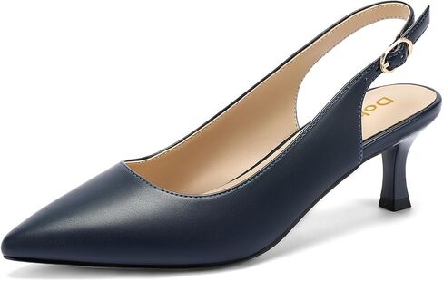 حذاء نسائي بكعب قطط من الخلف مزود بمقدمة مدببة وكعب منخفض مناسب للعمل وحفلات الزفاف والحفلات in Kuwait