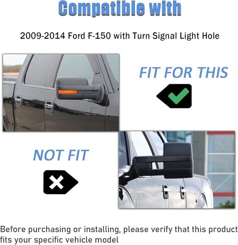 AUCERAMIC Chrome Plated Full Mirror Covers Caps and Door Handle Cover Fit 2009-2014 for Ford F-150 (Stick-on Overlay) in Saudi Arabia