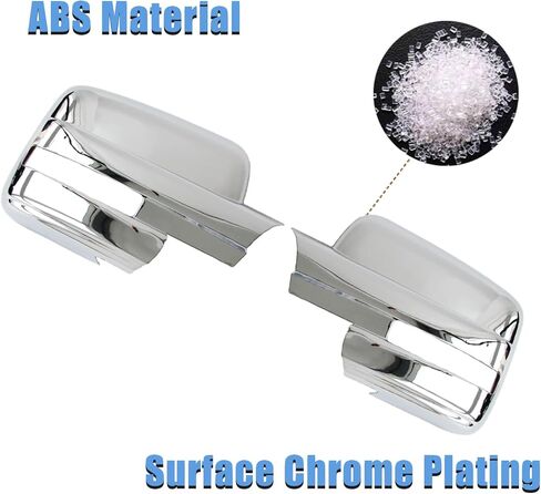 AUCERAMIC Chrome Plated Full Mirror Covers Caps and Door Handle Cover Fit 2009-2014 for Ford F-150 (Stick-on Overlay) in Saudi Arabia