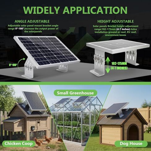 Frienda 8 Pcs Solar Panel Tilt Mount Brackets, 4"-7" Adjustable Length, 20°-160° Adjustable Angle, 1/8" Thick Anodized 6063 Aluminum Solar Panel Rack Mount for Rv, Roof, Boat in Saudi Arabia