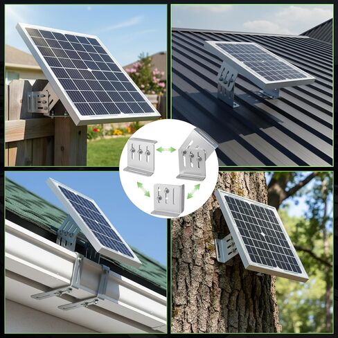 Frienda 8 Pcs Solar Panel Tilt Mount Brackets, 4"-7" Adjustable Length, 20°-160° Adjustable Angle, 1/8" Thick Anodized 6063 Aluminum Solar Panel Rack Mount for Rv, Roof, Boat in Saudi Arabia