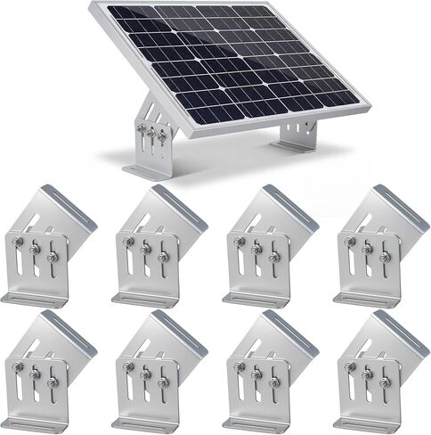 Frienda 8 Pcs Solar Panel Tilt Mount Brackets, 4"-7" Adjustable Length, 20°-160° Adjustable Angle, 1/8" Thick Anodized 6063 Aluminum Solar Panel Rack Mount for Rv, Roof, Boat in Saudi Arabia