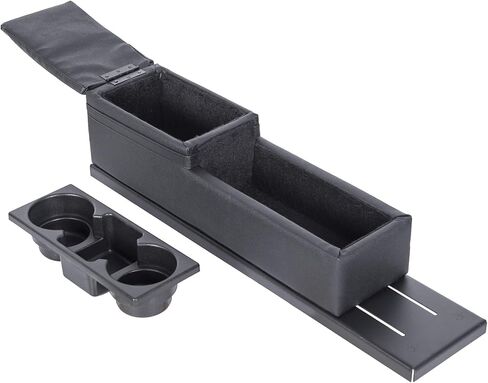 ECOTRIC Center Mini Cup Holder Armrest Console Compatible with 2006-2020 Dodge Charger Police Black Upholstered Middle Cover Storage Box pad Lid Kit Replacement Organizer in Saudi Arabia