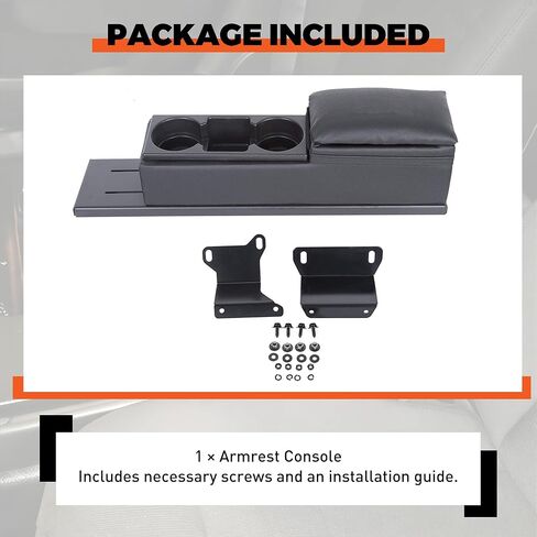 ECOTRIC Center Mini Cup Holder Armrest Console Compatible with 2006-2020 Dodge Charger Police Black Upholstered Middle Cover Storage Box pad Lid Kit Replacement Organizer in Saudi Arabia