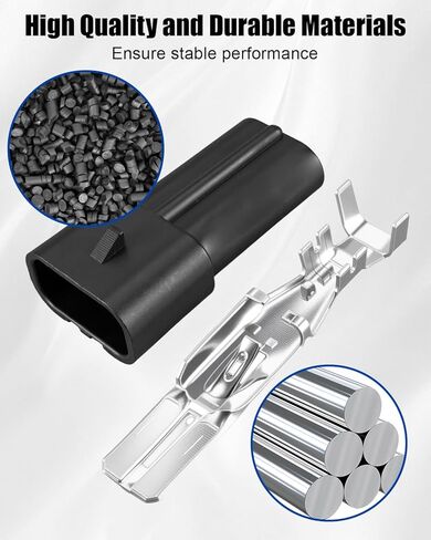 2-Pin 46Amp Waterproof Connector Terminals and Seals 10-12 AWG Up to 16V, 4PCS in Kuwait