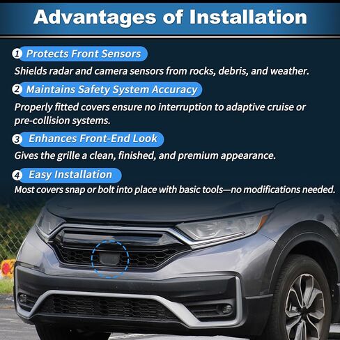 No.71124-TLA-A50 Front Grille Wave Radar Sensor Cover Cap for Honda CRV 2020 2021 2022 with Adaptive Cruise Grill Radar Cover Cap Trim in Saudi Arabia