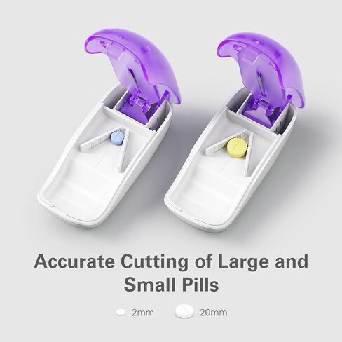 Pill Cutter for Multiple Pills, Adjustable Pill Splitter, Pill Cutter Splitter for Small and Tiny Pills, Pill Cutters for Small or Large Pills with Sharp Blade for Accurate Cutting- Purple in Saudi Arabia