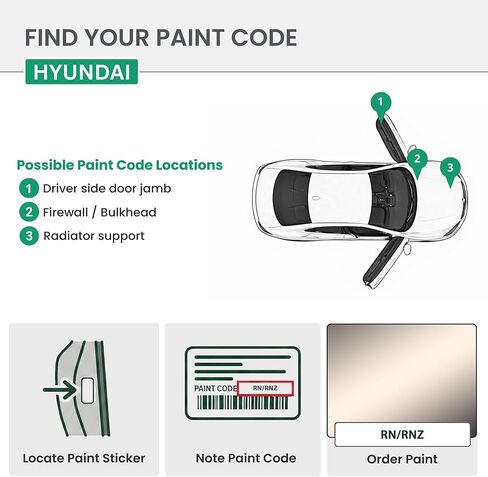 ERA Paints - RN/RNZ - Desert Bronze Metallic for HYUNDAI Exact OEM Color Match Automotive Touch Up Paint for Cars - Scratch & Chip Repair for Metal & Plastic - Premium Kit - Made in USA in Saudi Arabia