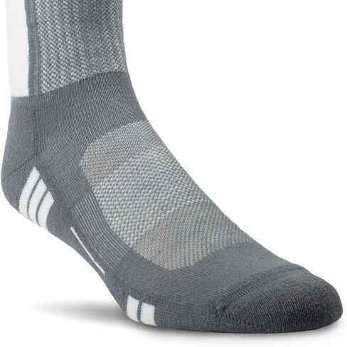 ARIAT 2351 Men's Breathable Temperature Regulating Venttek Mid Calf Performance Socks, 2-Pair Pack, Grey, M in Saudi Arabia