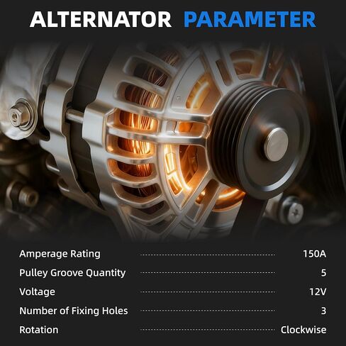 13592811 150A 12V Alternator Compatible with Chevrolet Impala, Cadillac ATS 2014-2019 Buick Regal 2014-2017 1042101960 22892569 MPA10170 in Kuwait