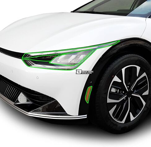 BOGAR TECH DESIGNS Full Headlight Taillight Tint Kit Compatible with Kia EV6 2021-2024, Dark Smoke in Saudi Arabia