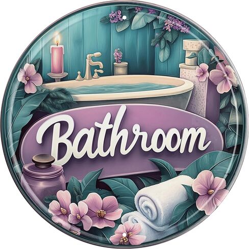 Vintage Round Tin The Sun And Moon Sign Retro Metal Sign Suitable For Home Street Shop Garage Bar Farm Garden - Multi-Purpose For Indoor/Outdoor Use Plaque 8x8 Inch in Saudi Arabia