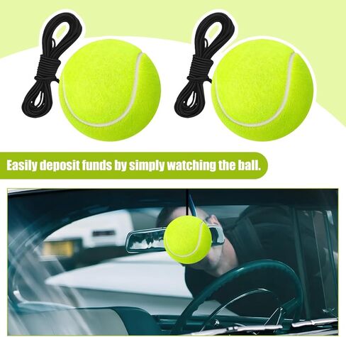 2PCS Tennis Ball Garage Parking Aid, Vehicles Parking Assist Ball & Adjustable Height Lanyard Kit, Garage Automotive Stop Indicator Avoid Crash and Scratch, Universal Fit in Kuwait