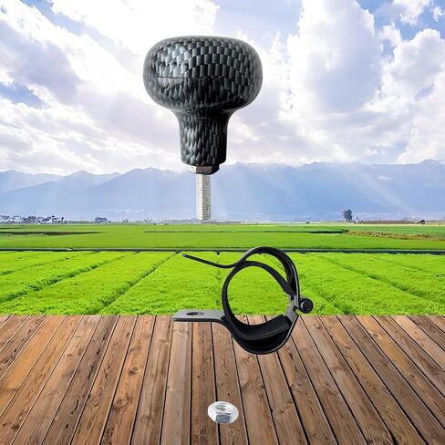 مقبض عجلة القيادة الدوار، كرة معززة عالمية تدور 360 درجة، مقبض طاقة معزز لعجلة القيادة للسيارات والشاحنات والجرارات والقوارب (ألياف الكربون) in Kuwait