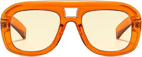 Retro Double Bridges Square Sunglasses Women Fashion Gradient Shades UV400 Men Trending Champagne Sun Glasses in Saudi Arabia