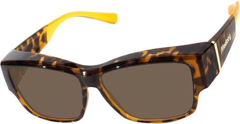 Meeloog Women Polarized Fit Over Glasses Sunglasses, Square Lightweight Wrap Around Shades For Driving Riding MST6470 in Saudi Arabia