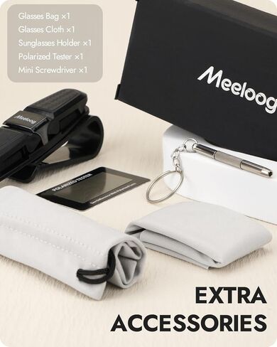 نظارات شمسية مستقطبة للنساء من Meeloog، مربعة خفيفة الوزن ملفوفة حول ظلال للقيادة وركوب الخيل MST6470 in Kuwait