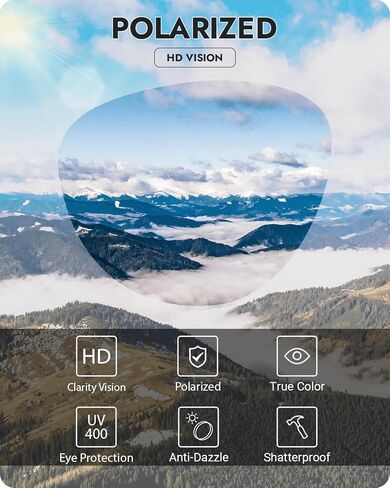 نظارات شمسية مستقطبة للنساء من Meeloog، مربعة خفيفة الوزن ملفوفة حول ظلال للقيادة وركوب الخيل MST6470 in Kuwait