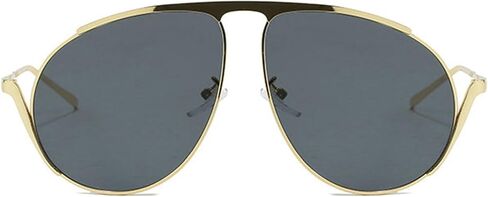willochra Retro Gold Pilot Sunglasses for Women Men 2025 Metal Unique Oversized 70s Gradient Black Sun Glasses UV400 in Saudi Arabia