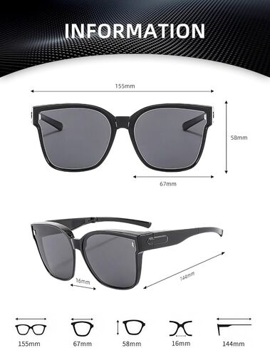 Polarized Fit Over Sunglasses for Women and Men Folding Driving Sunglasses Lightweight Oversized Sun Glasses in Saudi Arabia