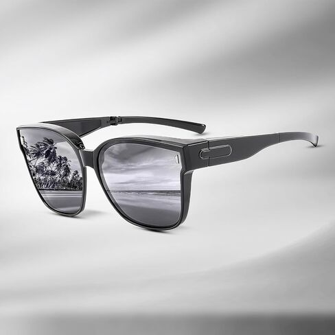 Polarized Fit Over Sunglasses for Women and Men Folding Driving Sunglasses Lightweight Oversized Sun Glasses in Saudi Arabia