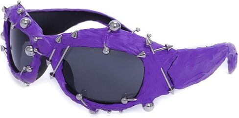 نظارات شمسية من Bullabulling Cool Rock Punk Spike بإطار معدني مرصع باللون الأسود in Kuwait