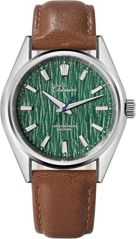 TACTICAL FROG Chameri Men's Watches VH31 Quartz Movement - 37 MM / 40 MM Dress Watches for Men Casual Leather Band Minimalist and Classic Style Watches in Saudi Arabia