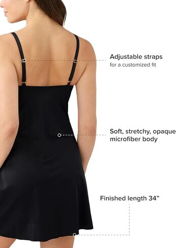 Wacoal Women's Modern Affair Lace Stretch Satin Plunge Chemise Lingerie, 814481 in Saudi Arabia