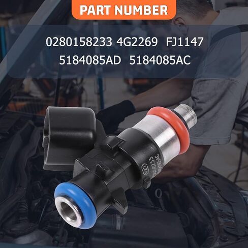 6pcs FJ1147 62410 Fuel Injector 0280158233 05184085AC 5184085AD FJ1147 Fuel Injectors Applied for 3.6L V6 Fuel Injector Replacement Parts in Saudi Arabia