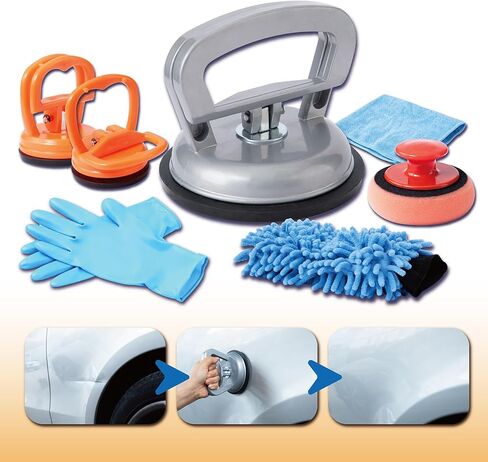 Aluminum Dent Puller, Car Dent Puller Kit 7 Pack, Strong Dent Removal Tool for Car Suction, Dent Repair Kit for Cars Body, Glass, Screen, Moving Objects in Kuwait