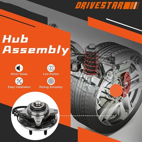 DRIVESTAR 515046 4WD Front Wheel Hub and Bearing Assembly Fit for Ford F-150 2004-2005, F-150 Heritage 2004, 6 Lug w/ABS in Saudi Arabia