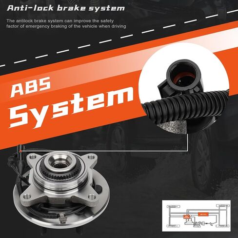 DRIVESTAR 515046 4WD Front Wheel Hub and Bearing Assembly Fit for Ford F-150 2004-2005, F-150 Heritage 2004, 6 Lug w/ABS in Saudi Arabia